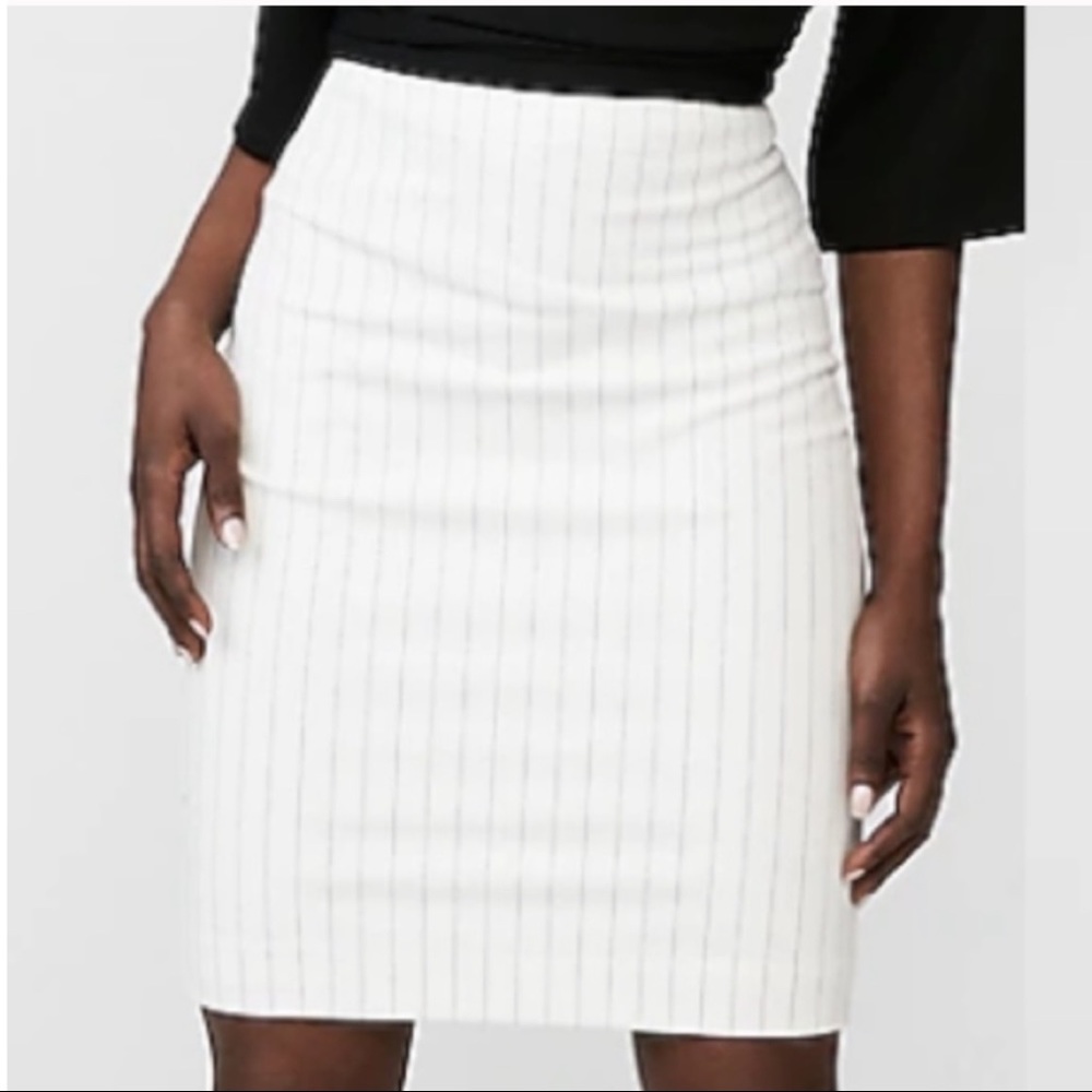 Striped pencil skirt
